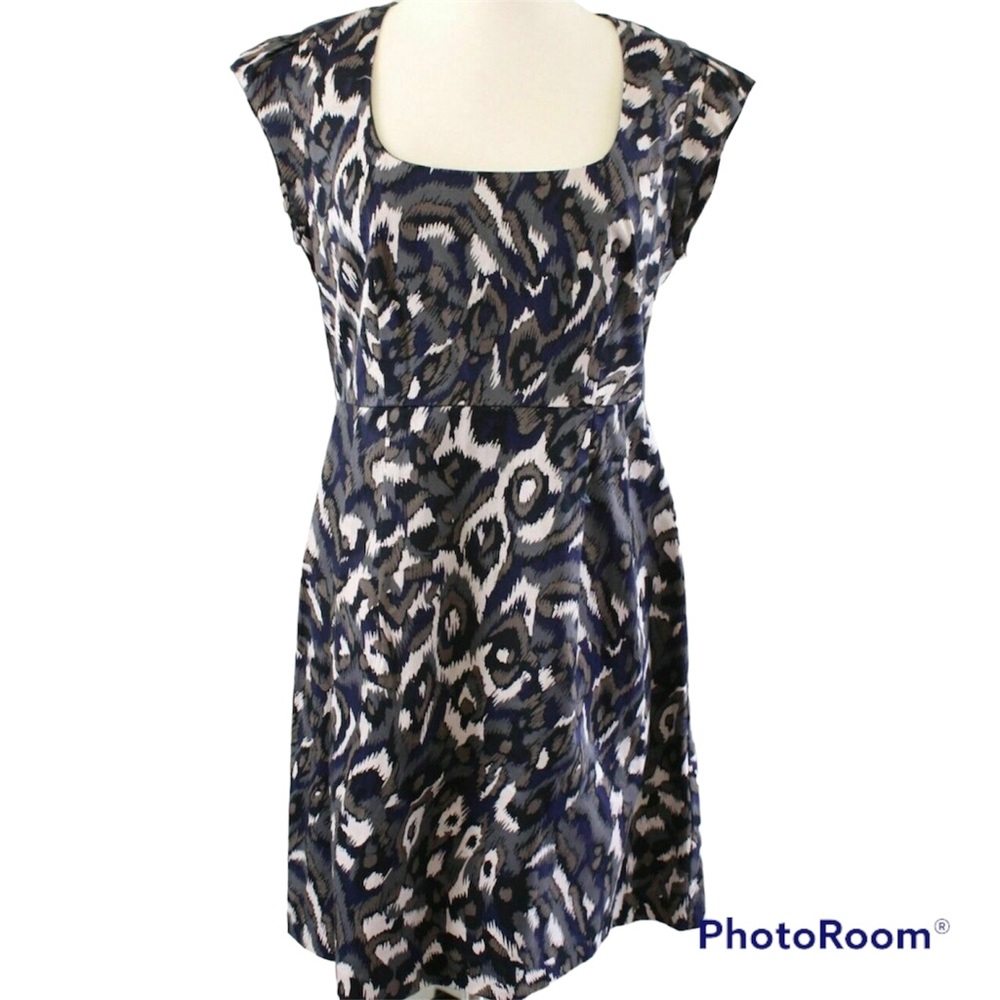 French Connection NWT Abstract Print Cap Sleeve Dress SZ 12